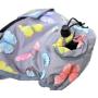 Leak Proof Waterproof Cat Dog Diapers Female Washable Reusable Absorbent Pad Padding Lined for Small Medium Large Pets (XL: Waist 20'' - 24'', Gray Butterflies)