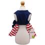 Fitwarm 100% Cotton Striped Dog Dress Doggie Clothes Puppy Vest Dress Pet Cat Apparel Blue Red