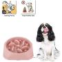 DotPet Slow Feeder Bowl, Fun Interactive Feeder Bloat Stop Dog Bowl Preventing Feeder Anti Gulping Drink Water Bowl Fan Shape Healthy Eating Diet for Pet Puppy