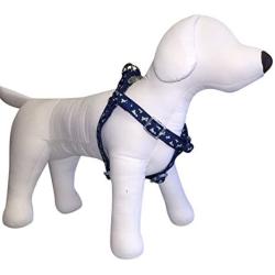 TOP PAW Dog Harness for Small Dogs w/Girth 14''-20'' Dog Bones Paws 03S