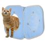 Lorcwhise Foldable Stitching Cat Toy - Collapsible Cat Cube Cat Bed Tunnel(404040cm/15.7515.7515.75in) Blue