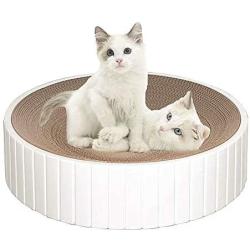 ZWHY Cat Scratcher Lounge Cardboard Cat Scratcher for Indoor Cats Round Cat Scratching House for Medium and Small Cats