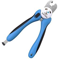 PetSpy Best Dog Nail Clippers and Trimmer with Quick Sensor - Razor Sharp Blades, Safety Guard to Avoid Overcutting, Free Nail File - Start Professional & Safe Pet Grooming at Home