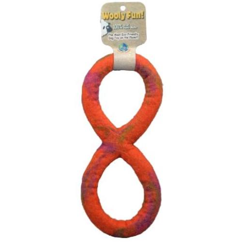 One Pet Planet Wool Dog Toy, 11-Inch, Orange