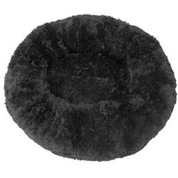 Downtown Pet Supply Premium Donut Dog Bed, Cozy Poof Style Giant Pet Bed Great for Cats & Dogs - Orthopedic, Washable, Durable Dog Bed (Black, Small)