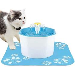 BOBEastal Cat Water Fountain, Silent Flower Cat Fountain Healthy Hygienic Fresh Water Fountain for Cats,Dogs,Birds and Little Animals