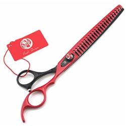 Purple Dragon 8.0 inch Professional Pet Grooming Scissors - Dog Chunker Shears - Adult Animal Thinning Hair Shears for Pet Groomer or Family DIY