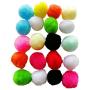 Kesoto Cat Ball Pompom Rainbow Ball Toy Parrot Ball Toy Squirrel Hamster Cotton Soft Non-Toxic Pet Toy