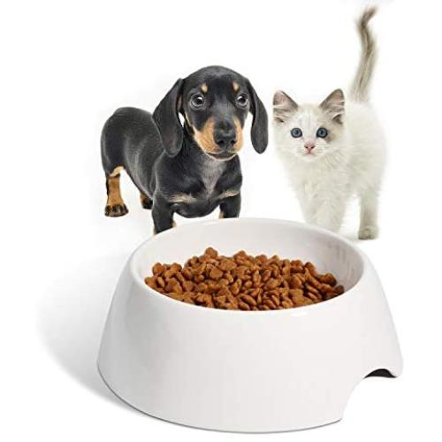 ComSaf Dog Bowl, Ceramic Food Water Feeder, Pet Bowl for Dog Puppy Cat Kitten, 12 oz Feeding Bowl, Non-Tip Non-Skid Dog Dish