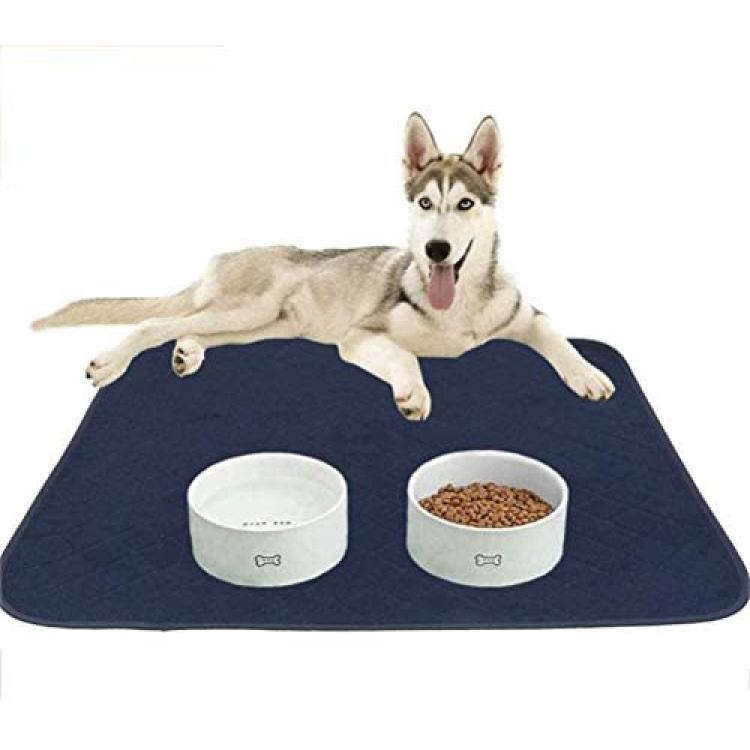 KOOLTAIL Waterproof Dog Food Mat Non-Slip 2 Pack - Absorbent Dog Bowl Mat  Large Dogs Feeding