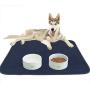 KOOLTAIL Waterproof Dog Food Mat Non-Slip 2 Pack - Absorbent Dog Bowl Mat Large Dogs Feeding Mat Washable Puppy Pee Pads for Dogs Doggy Cats Reusable