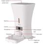 SKYMEE 12L WiFi Pet Feeder Automatic Food Dispenser for Cats & Dogs - 1080P Full HD Pet Camera Treat Dispenser with Night Vision and 2-Way Audio, Wi-Fi Enabled App for iPhone and Android