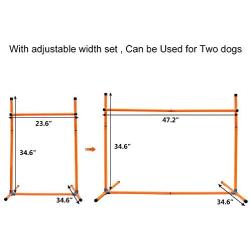 XiaZ Dog Agility Course Equipments, Obstacle Agility Training Starter Kit for Doggie, Pet Outdoor Games - Dog Tunnels, 8 Piece Weave Poles, Jumping Ring, High Jumps, Pause Box