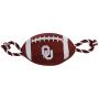 Pets First NCAA Oklahoma Sooners Football Dog Toy, Tough Quality Nylon Materials, Strong Pull Ropes, Inner Squeaker, Collegiate Team Color