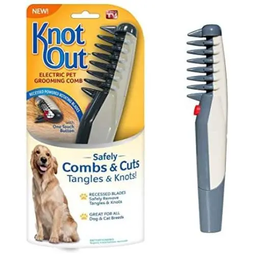 lovecabin Electric Pet Grooming Comb Remove Knot Out Electric Pet Dog Cat Hair Trimmer Safe Grooming Accessories for Dogs, Longhaired Cats, Rabbits Beauty Tools