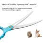 DRAGON RIOT 6.5'' Professional Dog Grooming Scissors Pet Hair Thinning Shear Ultra Lightweight Curved Grooming Shear for Dogs and Cats Aluminum Handle