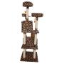 LOVEPET 72'' Stable Cute Sisal Cat Climb Holder Cat Tower Multifunction Combination Cat Jumping Platform Cat Furniture Leopard Print (23.23'' x 22.44'' x 71.65'')