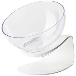 Creation Core Stylish Transparent Slanted Tilted Cat Bowl Cat Slow Feeder