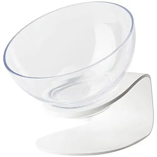 Creation Core Stylish Transparent Slanted Tilted Cat Bowl Cat Slow Feeder Creation Core Stylish Transparent Slanted Tilted Cat Bowl Cat Slow Feeder