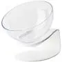 Creation Core Stylish Transparent Slanted Tilted Cat Bowl Cat Slow Feeder Creation Core Stylish Transparent Slanted Tilted Cat Bowl Cat Slow Feeder