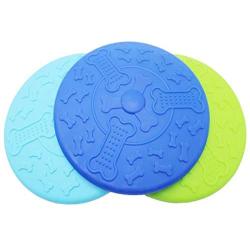 OBTANIM Dog Frisbee Toy, Bite-Resistant 8.7 Inch Large-Sized Rubber Frisbee Game Toy for Dog Flying Disc Training Tools for Outdoor, 1 Pcs (Random Colors)