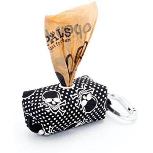 Caninus Collars Polka Dot Skulls Dog Poop Bag Waste Dispenser Cotton Bag