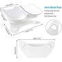 Legendog Cat Food Bowls, Double Cat Bowls Elevated Cat Bowls Raised Cat Bowls, 15° Tilted Elevated Cat Bowls to Protect The Neck for Cat and Small Dog (White&Clear)