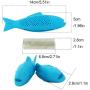meocute Simulation Silicone Fish Shape Cat Toothbrush Toys,Durable Non Toxic Cat Toothbrush Cat Teeth Cleaning Toy Pet Cat Chew Toy with Catnip