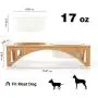 FUKUMARU Elevated Dog Ceramic Bowls, 17 OZ Raised Food Feeding Dishes for Large Cats and Medium Dogs, Solid Bamboo Water Stand Feeder Set FUKUMARU Elevated Dog Ceramic Bowls, 17 OZ Raised Food Feeding Dishes for Large Cats and Medium Dogs, Solid Bamboo Water Stand Feeder Set