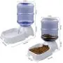 DR.DUDU Cat Dog Automatic Feeding Dispenser & Water Bowl - Large Capacity Automatic Feeding Food Water Dispenser Drinking Fountain for Pets, Square DR.DUDU Cat Dog Automatic Feeding Dispenser & Water Bowl - Large Capacity Automatic Feeding Food Water Dispenser Drinking Fountain for Pets, Square