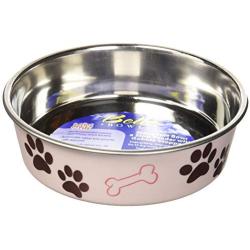 Loving Pets Bella Bowl for Dogs, Medium, Paparazzi Pink