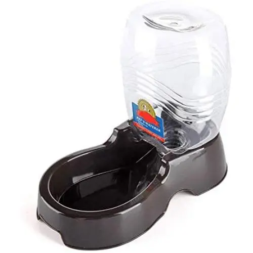 Flexzion Pet Water Dispenser Station, Black (3/8 Gallon) Auto Replenish Gravity Waterer Drinking Fountain Bottle Bowl Dish Portable Stand for Small Dog Cat Animal Flexzion Pet Water Dispenser Station, Black (3/8 Gallon) Auto Replenish Gravity Waterer Drinking Fountain Bottle Bowl Dish Portable Stand for Small Dog Cat Animal