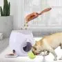 LFOZ Pet Smart Automatic pet Feeder Fetch Tennis Ball Launcher Dog Training Toys Interactive Throwing Ball Machine Dog Feeder