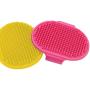 POLARHAWK 2pcs Pet Grooming Brushes, Rubber Dogs Cat Washing Brushes Pet Shampoo Brush Smoothing Massage Comb with Adjustable Ring Handle