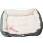Happycare Textiles Rectangle Dog Paw Embroidery Pet bed with Dog bone toys sets