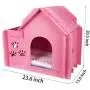 GEX Cat House Indoor Condos Felt Furniture Large Box 23.6 x 15.6 x 20.5Inch with Windows for Pets/Cats with Soft Cat Bed Mat (Pink) GEX Cat House Indoor Condos Felt Furniture Large Box 23.6 x 15.6 x 20.5Inch with Windows for Pets/Cats with Soft Cat Bed Mat (Pink)