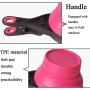 UCSAJI Collapsible Pet Scoop Silicone Measuring Cups Set Sealing Clip 3 in 1 Multi-Function Scoop Bowls Bag Clip Dog Snack Measuring Cup for Dog Cat Food Water Set of 2 (1 Cup & 1/2 Cup Capacity)