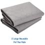 Paw Jamboree Washable Pee Pads for Dogs Training Pads for Dogs Absorbent Waterproof Pee Pad Reusable Puppy Training Pads Dog Whelping Mats Size 23.5x17.5 (2PCS Light Grey Pet Pee Pad, 23.5x17.5)