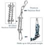 Spring Pole Dog Rope Toys with a Big Spring Pole Kit, 2 Different Twisted Cotton Rope Chew Toys and a 16ft Rope - Safe for Dogs to Pulling, Chasing, Chewing, Teasing, Training