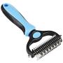 Closeep Pet Dematting Tool, 2 Sided Cat Dog Undercoat Rake Deshedding Brush for Removes Loose Knots, Mats and Tangled Hair
