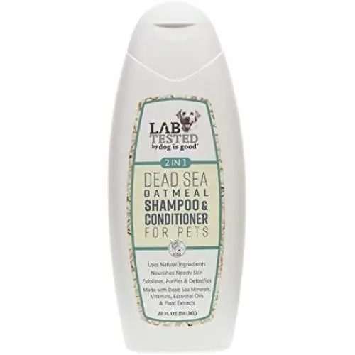 Dead Sea Dog Shampoo for Dry Itchy Skin - 2 in 1 Conditioner and Oatmeal Dog Shampoo for Sensitive Skin - Puppy Shampoo with Essential Oils, Plant Extracts, Dead Sea Minerals 20oz - Dog is Good Dead Sea Dog Shampoo for Dry Itchy Skin - 2 in 1 Conditioner and Oatmeal Dog Shampoo for Sensitive Skin - Puppy Shampoo with Essential Oils, Plant Extracts, Dead Sea Minerals 20oz - Dog is Good