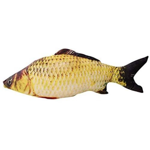 Hiidocat Fish Catnip Toys,Cat Chew Pillow Bite Resistant Catnip 3D Simulated Artificial Fish for Pets Kitten,Puppy,Cats,Refillable Catnip Fish Cat Toys Fish Flop Cat Toy Interactive for Indoor Cats