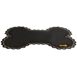 George Jimmy Waterproof Anti- Skid Pets Dog Food Mat Cat Food Mat Pet Supplies - Black