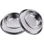 Mlife Stainless Steel Dog Bowl with Rubber Base for Small/Medium/Large Dogs, Pets Feeder Bowl and Water Bowl Perfect Choice (Set of 2) Mlife Stainless Steel Dog Bowl with Rubber Base for Small/Medium/Large Dogs, Pets Feeder Bowl and Water Bowl Perfect Choice (Set of 2)