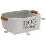 Geyecete Square Dog Toy Basket Storage Cotton Rope Storage Basket Pet/Pet Toy and Accessory Storage Bin Doy Toy Box