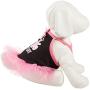 SimplyDog I Cant Wear Everyday Strappy Dog Dress - Black and Pink - Medium