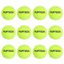 PUPTECK 12 Pack Squeaky Tennis Balls for Small and Medium Dogs Outdoor, Interesting Interactive Toys Running Yellow with A Net Bag
