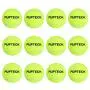 PUPTECK 12 Pack Squeaky Tennis Balls for Small and Medium Dogs Outdoor, Interesting Interactive Toys Running Yellow with A Net Bag