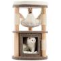 Luxury Cat Tree, Small Cat Tower, Soft Hammock and Perch, Cozy Condo, Solid Wood Scratching Post, Kitten Activity Center, Perfect for Cats Relaxing