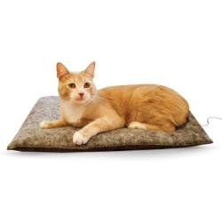 K&H Pet Products Amazin Thermo-Kitty Pad Gray Traps Cat Hair and Dander!